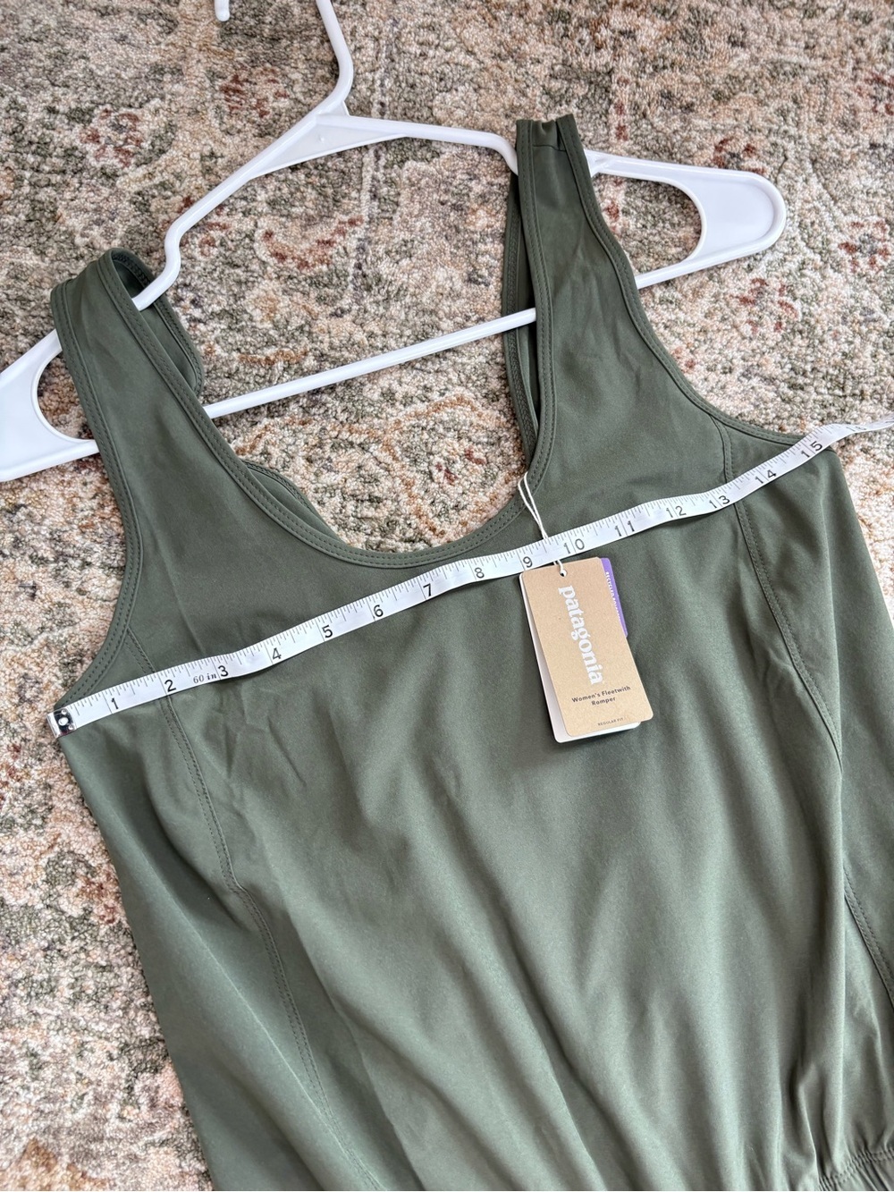 Patagonia Womens Fleetwith Jumpsuit Sleeveless Olive Green Sleeveless Medium - Picture 13 of 15